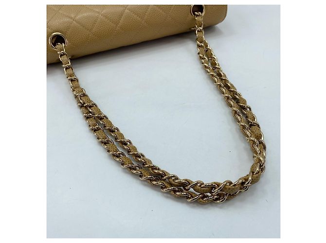 Borsa a tracolla Chanel Matelassé 25 Beige - vista 10
