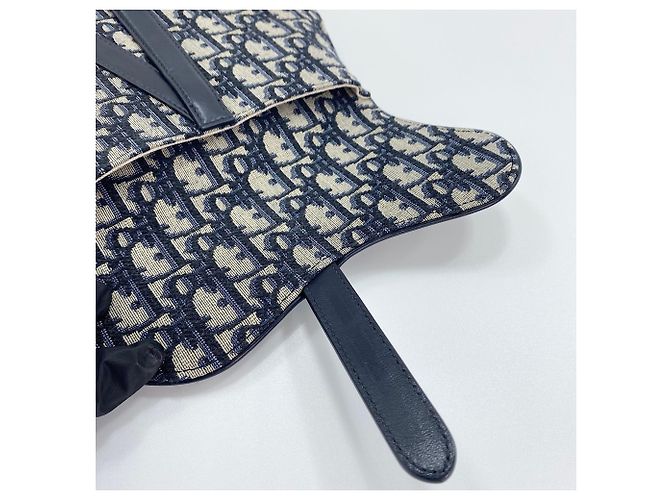 Marsupio 2 vie Christian Dior Navy Oblique Blu navy - vista 10