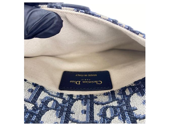 Marsupio 2 vie Christian Dior Navy Oblique Blu navy - vista 11