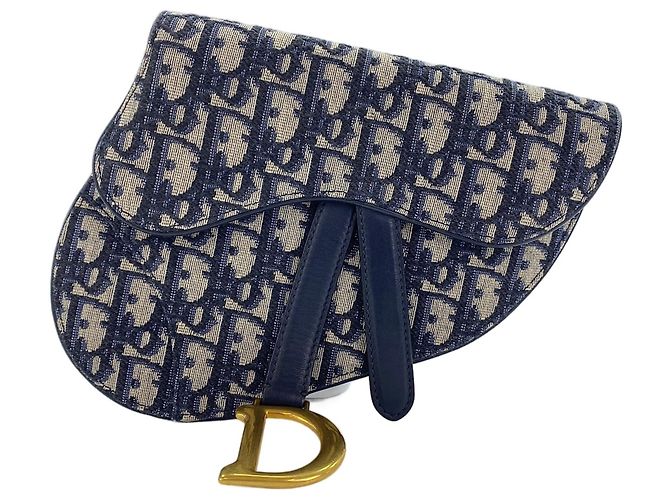 Marsupio 2 vie Christian Dior Navy Oblique Blu navy - vista 2