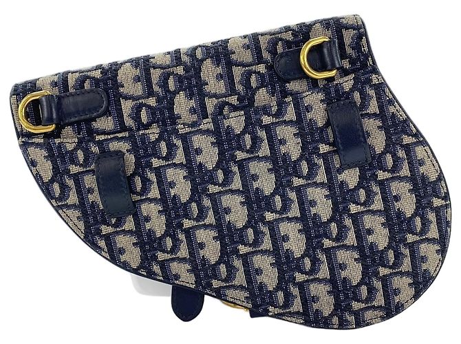 Marsupio 2 vie Christian Dior Navy Oblique Blu navy - vista 3