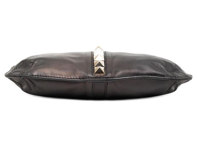 Borsa Valentino in pelle liscia nera Rockstud con manico cut-out Nero - vista 3