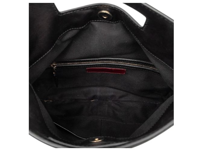 Borsa Valentino in pelle liscia nera Rockstud con manico cut-out Nero - vista 4