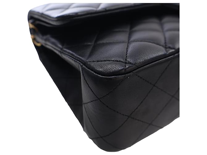 Chanel Black Medium Classic Lambskin Double Flap Nero - vista 13