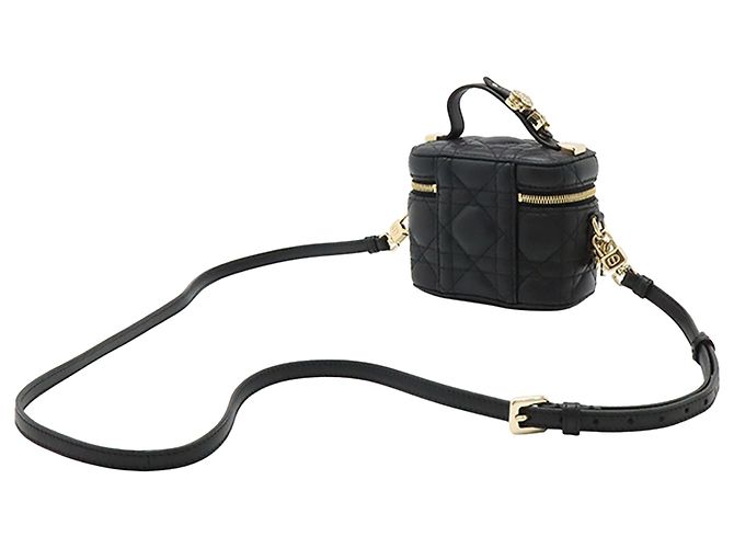 Dior Black Micro Lammfell Cannage Lady Dior Vanity Case Schwarz - Ansicht 2