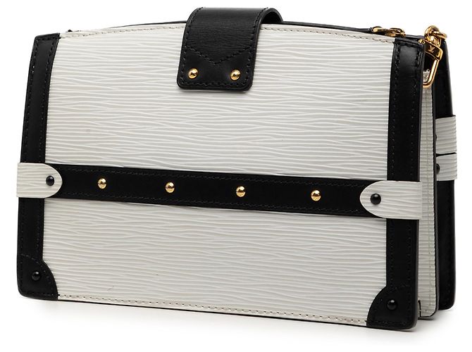 Clutch Louis Vuitton in pelle Epi bianca Bianco - vista 2
