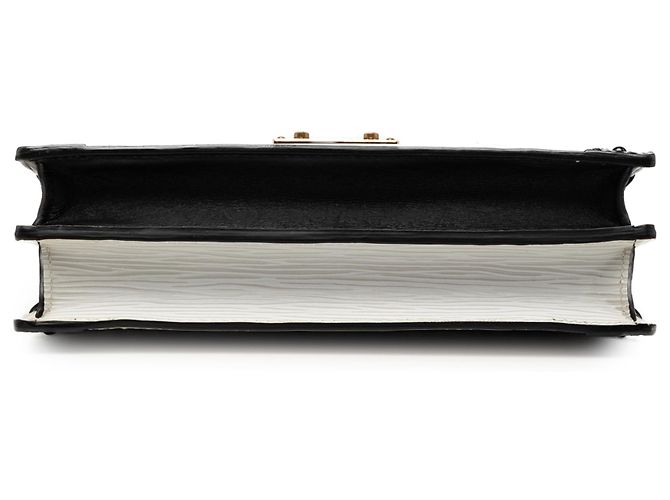 Clutch Louis Vuitton in pelle Epi bianca Bianco - vista 3