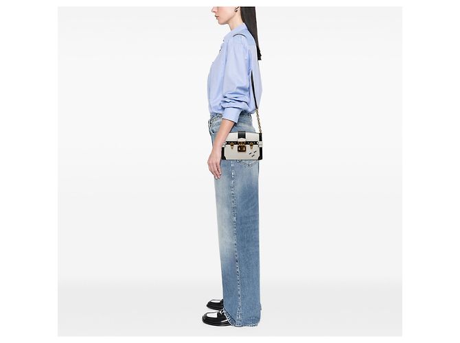 Clutch Louis Vuitton in pelle Epi bianca Bianco - vista 6