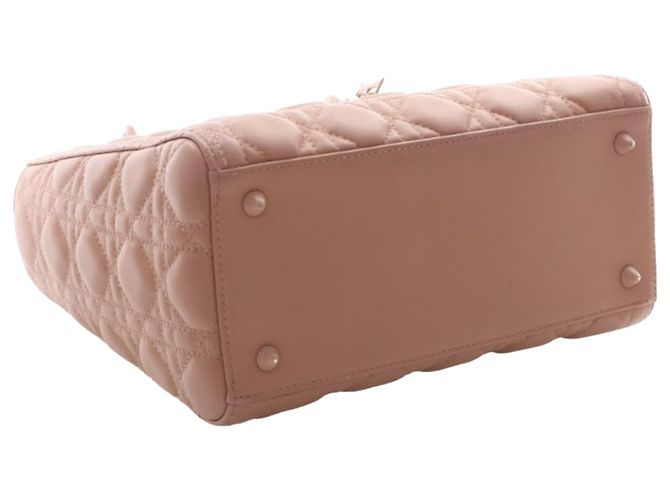 Lady Dior Cannage in pelle di vitello ultra opaca marrone Medium Carne - vista 11