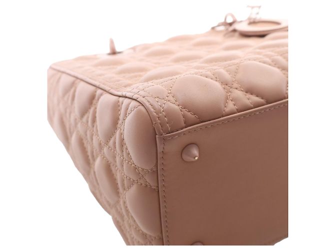 Lady Dior Cannage in pelle di vitello ultra opaca marrone Medium Carne - vista 14