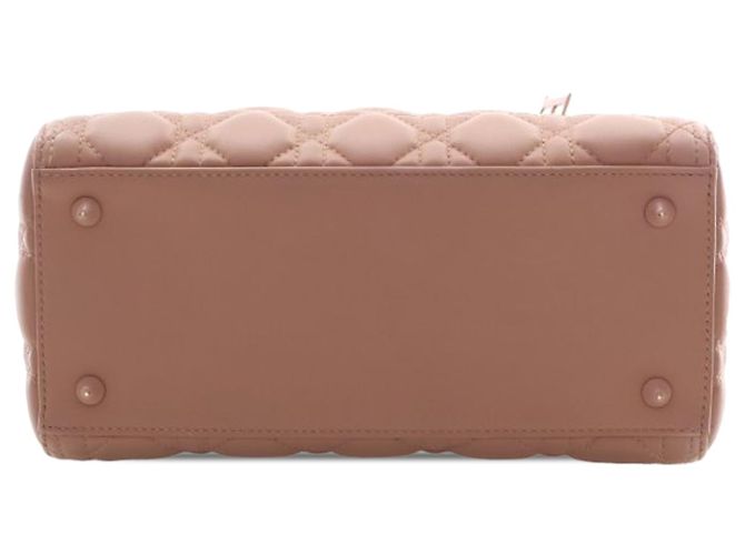 Lady Dior Cannage in pelle di vitello ultra opaca marrone Medium Carne - vista 4