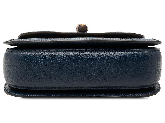 Borsa Gucci Blue 100th Anniversary Medium GG Coated Canvas Kaleidoscope 1947 Bamboo Top Handle - vista 3