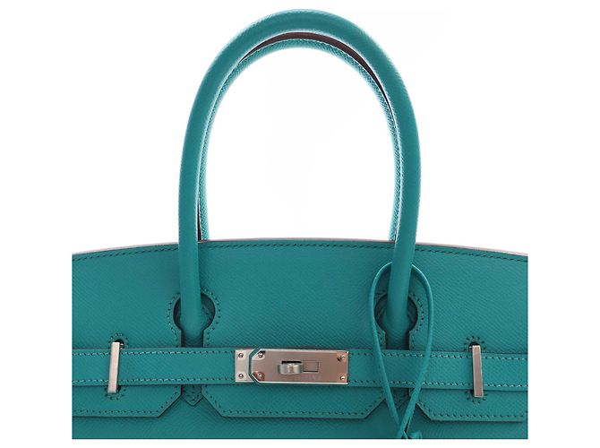 Hermès Blue Epsom Birkin Retourne 30 Blau Türkis - Ansicht 12