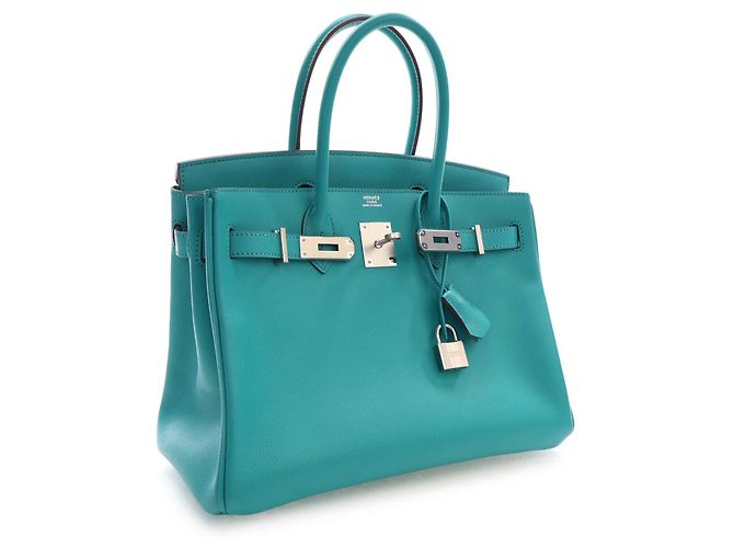 Hermès Blue Epsom Birkin Retourne 30 Blau Türkis - Ansicht 4