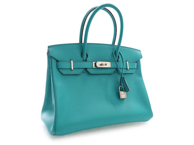 Hermès Blue Epsom Birkin Retourne 30 Blau Türkis - Ansicht 5