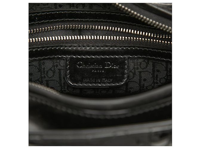 Dior Black Medium Patent Cannage Lady Dior Nero - vista 5