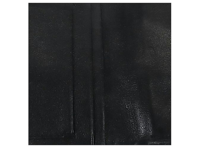 Chanel Schwarzes CC gestepptes Lammleder Bifold Compact Wallet - Ansicht 4