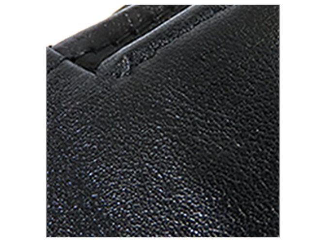 Chanel Schwarzes CC gestepptes Lammleder Bifold Compact Wallet - Ansicht 9