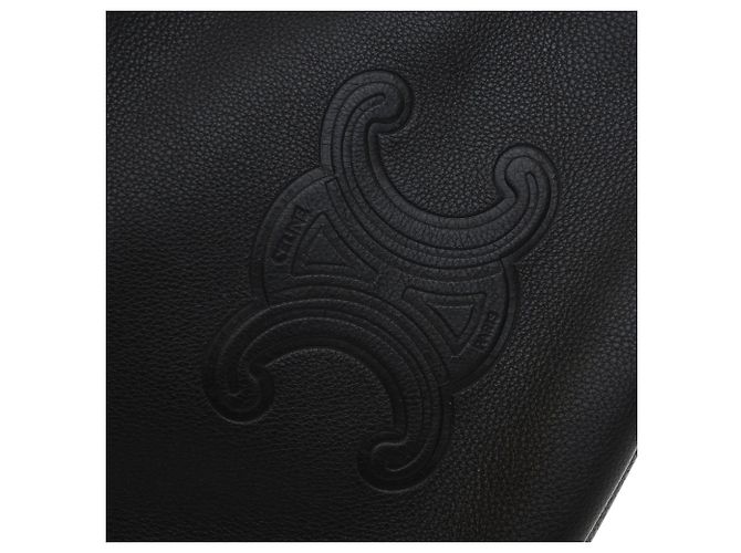 Céline Borsa a tracolla Heloise in pelle di vitello a grana morbida nera Medium di Celine Nero - vista 8