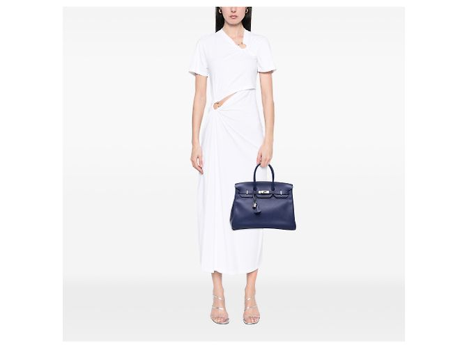 Hermès Blue Limited Edition Taurillon Novillo Sea Surf and Fun Birkin Retourne 35 Dark blue - view 7