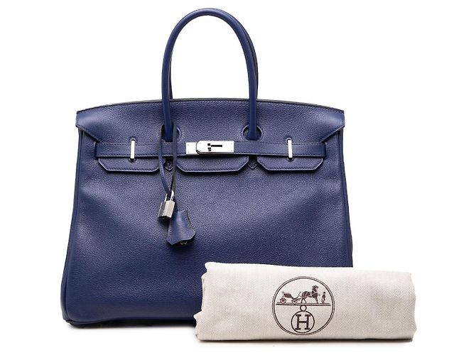 Hermès Blue Limited Edition Taurillon Novillo Sea Surf and Fun Birkin Retourne 35 Dark blue - view 8