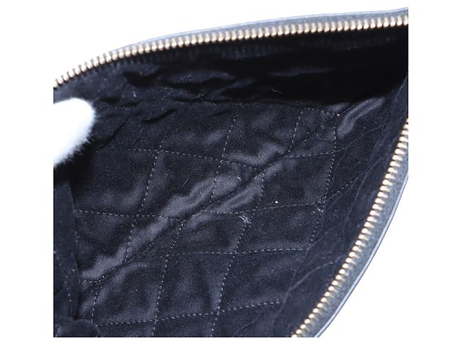 Chanel 22 Handtasche aus gestepptem glänzendem Kalbsleder Schwarz Medium - Ansicht 5