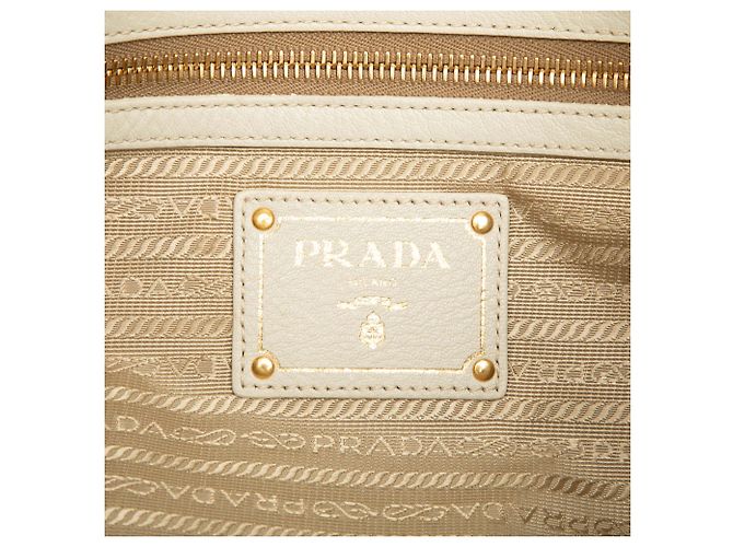Tote Prada White Vitello Daino Bianco - vista 5