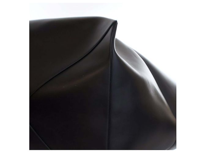 LOEWE Tote Pieghevole Puzzle in pelle di vitello lucida nera XXL Nero - vista 11