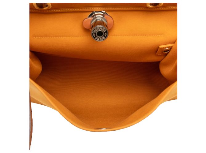 Hermès Orange Toile Herbag Zip 31 Arancione - vista 4