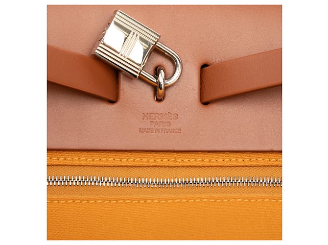 Hermès Orange Toile Herbag Zip 31 Arancione - vista 5