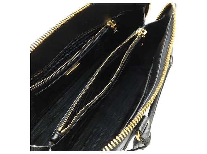 Borsa Prada Black Large Saffiano Lux Promenade Nero - vista 4