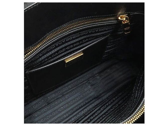 Borsa Prada Black Large Saffiano Lux Promenade Nero - vista 5