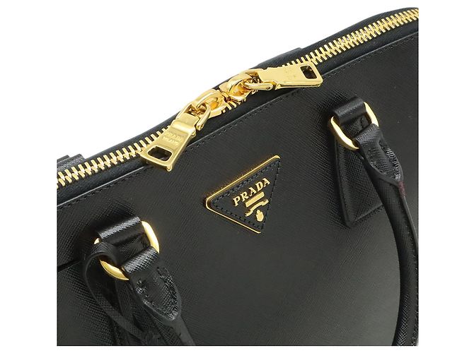 Borsa Prada Black Large Saffiano Lux Promenade Nero - vista 6