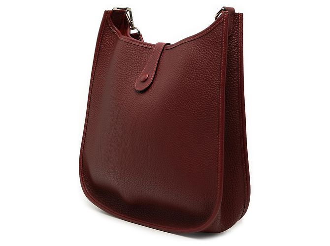 Hermès Red Togo Evelyne I 33 Roja Burdeos - vista 2