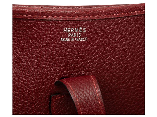 Hermès Red Togo Evelyne I 33 Roja Burdeos - vista 5