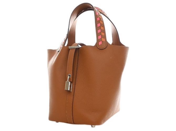 Hermès Brown Epsom Tressage Picotin Lock 18 - view 4