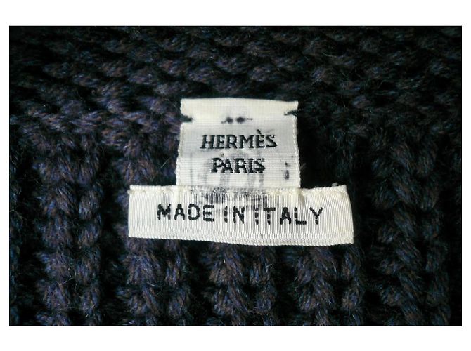 Hermès Cardigan aus Schurwolle grau Größe 38 - Ansicht 6