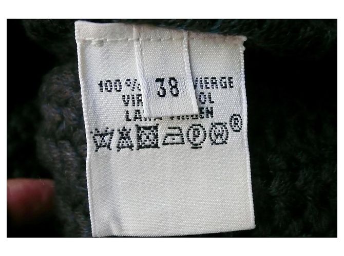 Hermès Cardigan aus Schurwolle grau Größe 38 - Ansicht 7