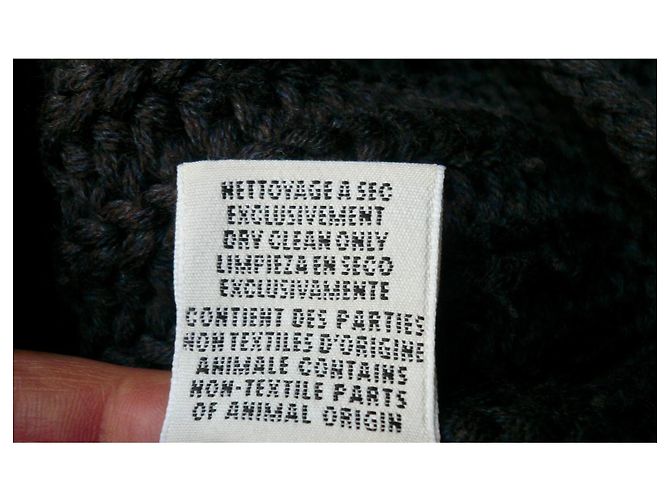Hermès Cardigan aus Schurwolle grau Größe 38 - Ansicht 9