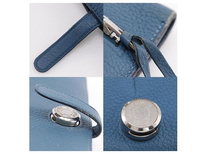 Hermès Hermes Dogon Recto Verso Leder Blau - Ansicht 7