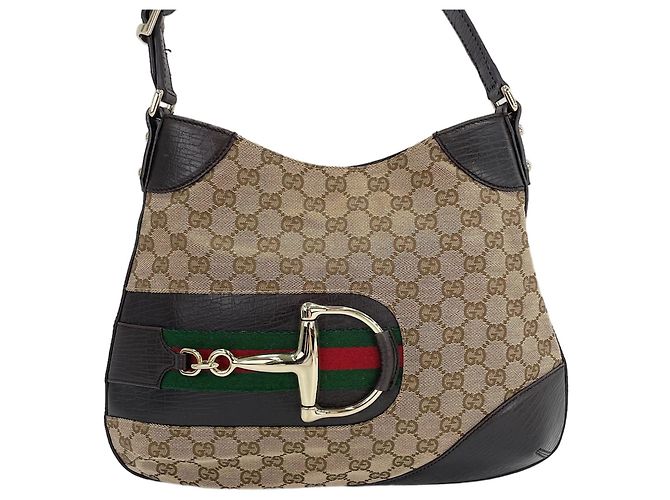 Borsa a Spalla Gucci Horsebit Marrone - vista 2