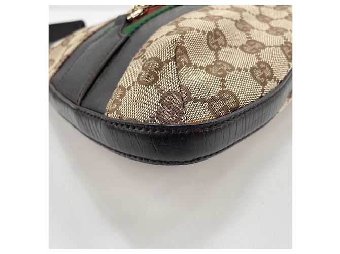 Borsa a Spalla Gucci Horsebit Marrone - vista 8