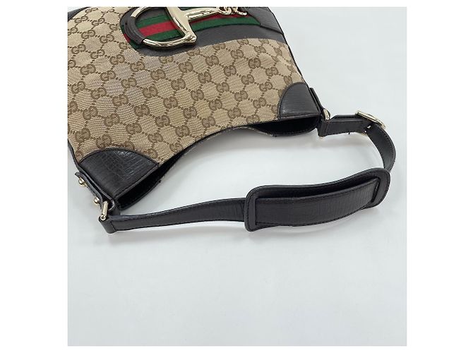 Borsa a Spalla Gucci Horsebit Marrone - vista 9