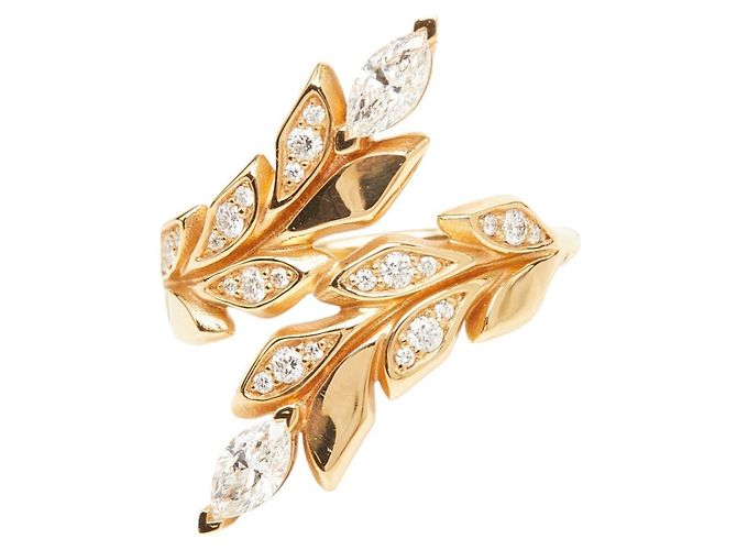 Tiffany & Co. 18K Yellow Gold Victoria Vine Bypass Ring - view 2