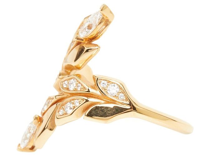 Tiffany & Co. 18K Yellow Gold Victoria Vine Bypass Ring - view 3