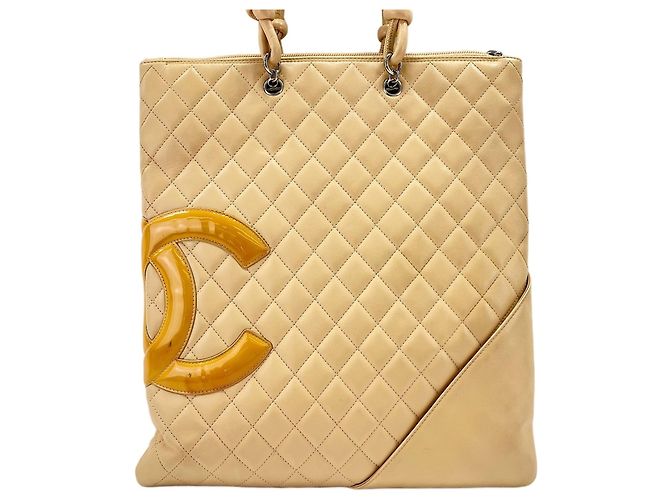 Borsa Tote Chanel Cambon Line Beige - vista 2