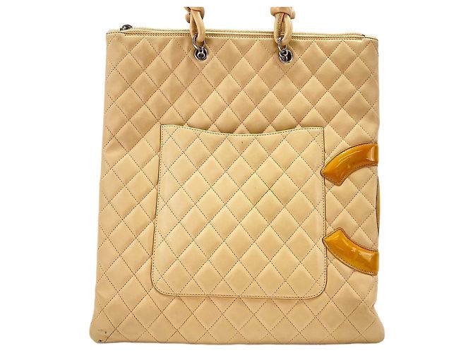 Borsa Tote Chanel Cambon Line Beige - vista 3