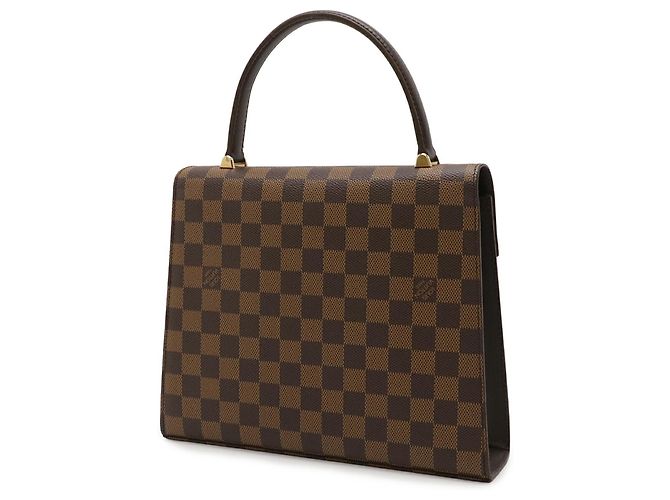 Borsa Louis Vuitton Damier Malesherbes Marrone - vista 3