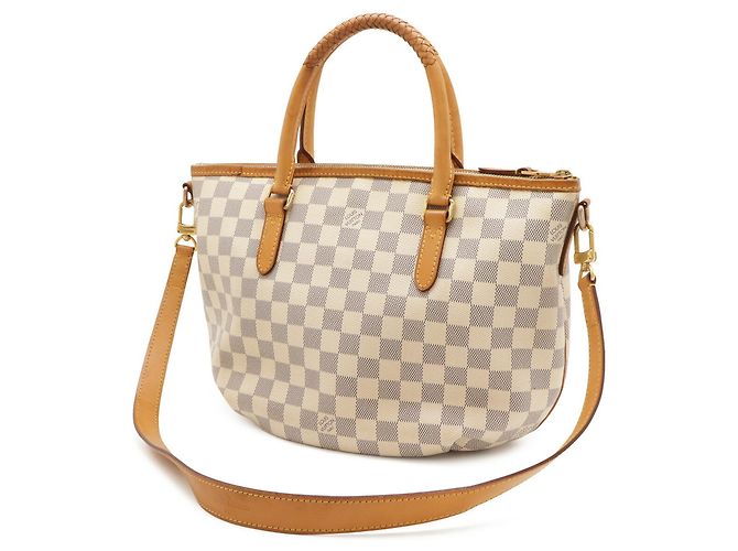 Borsa Tote Louis Vuitton Damier Azur Riviera PM Crudo - vista 3