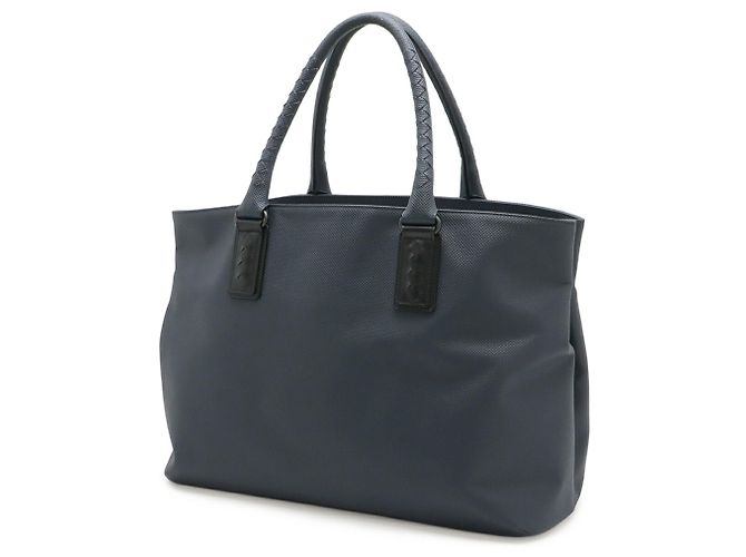 Borsa Tote Bottega Veneta Marco Polo Nero Blu navy - vista 3